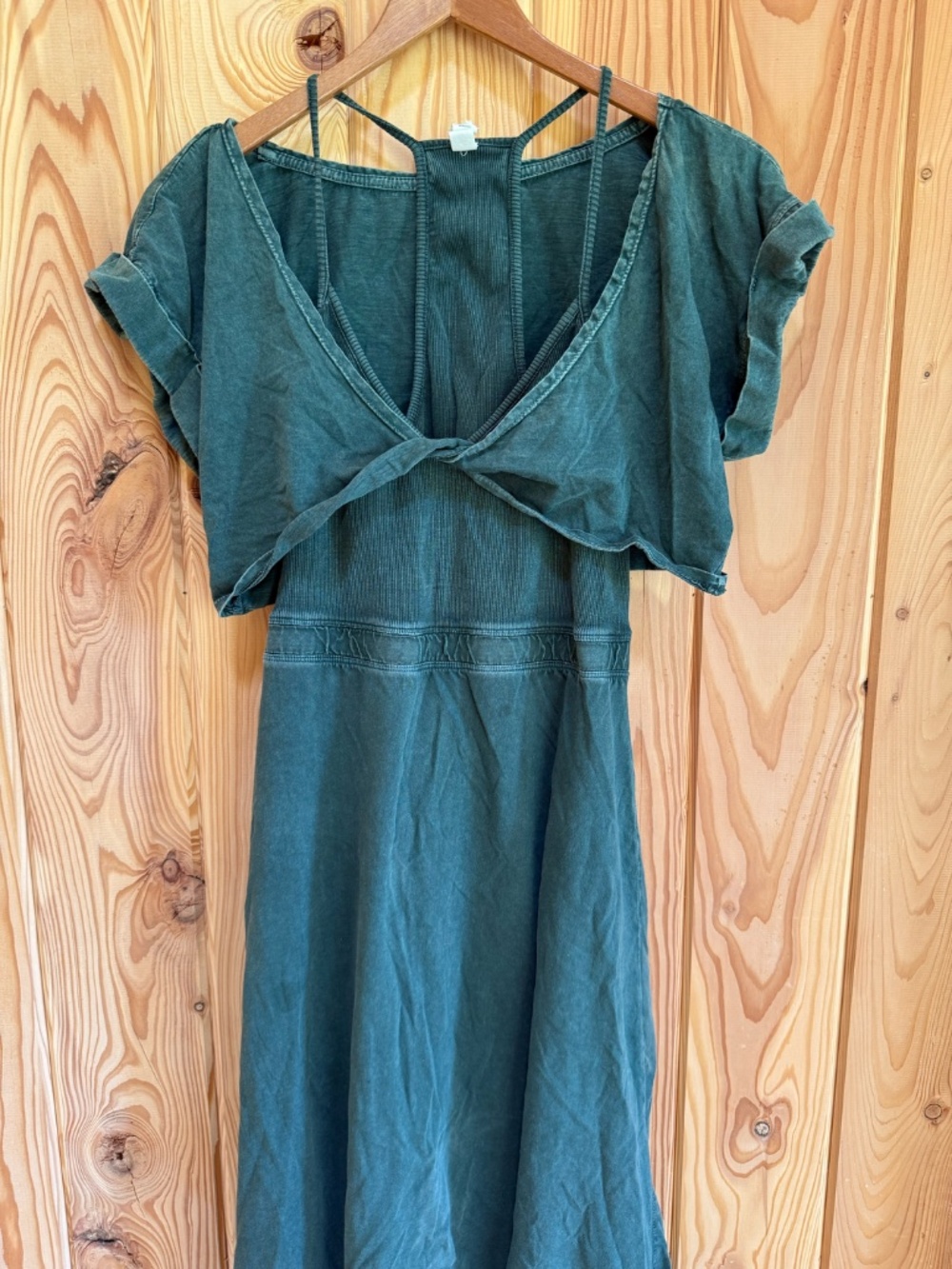 Anthropologie Daily Practice Emerald Dress Set - Picture 2 of 6